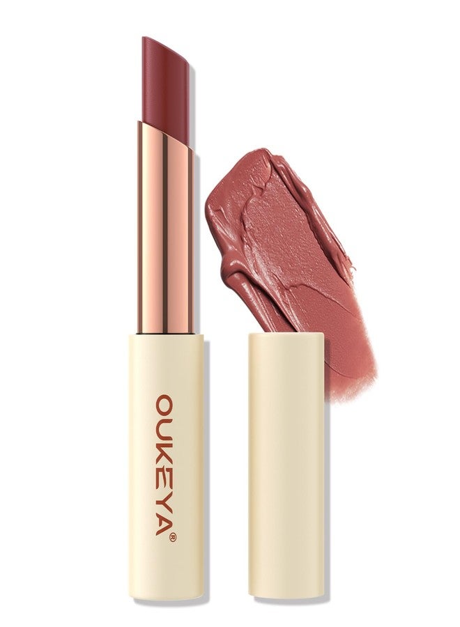 OUKEYA Tallow Lip Balm - 8H Hydration 3-in-1 Lip Care, Beef Tallow for Dry Chapped Lips| Long-Lasting Natural Tinted Lipstick, Magnetic Metal Tube - Image 1