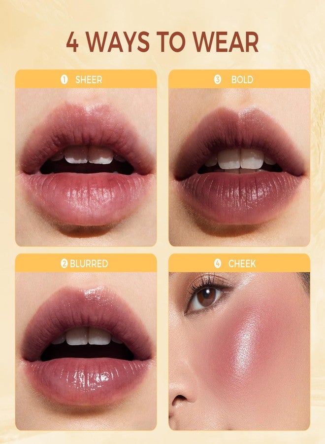 OUKEYA Tallow Lip Balm - 8H Hydration 3-in-1 Lip Care, Beef Tallow for Dry Chapped Lips| Long-Lasting Natural Tinted Lipstick, Magnetic Metal Tube - Image 3