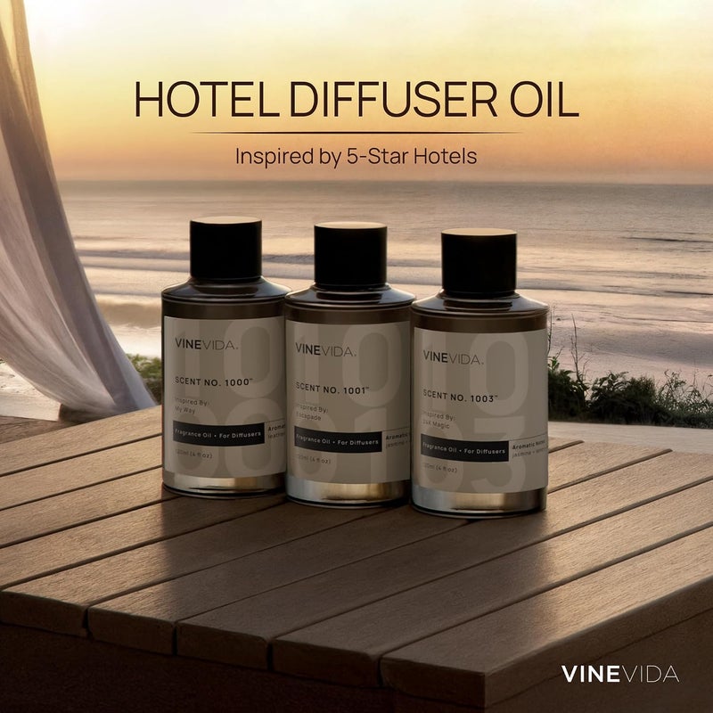 VINEVIDA (4oz) Hotel Fragrance Diffuser Oil - 5 Star Hotel Scents Diffusers for Home - Cold Air Diffuser Oil - Hotel Scent Essential Oil - Scent No.1001 Inspired by Ritz Carlton Hotel - Image 3