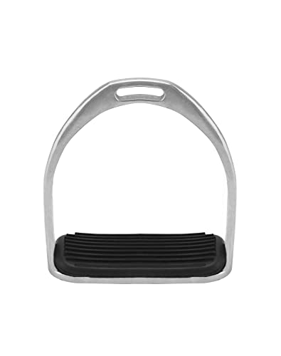 QWORK Horse Riding Stirrups, Hose Saddle, Safety Stirrup, Stainless Steel English Riding Protection Saddle, Knee Ankle Stress Pain Relief, 1 Pair - Image 2
