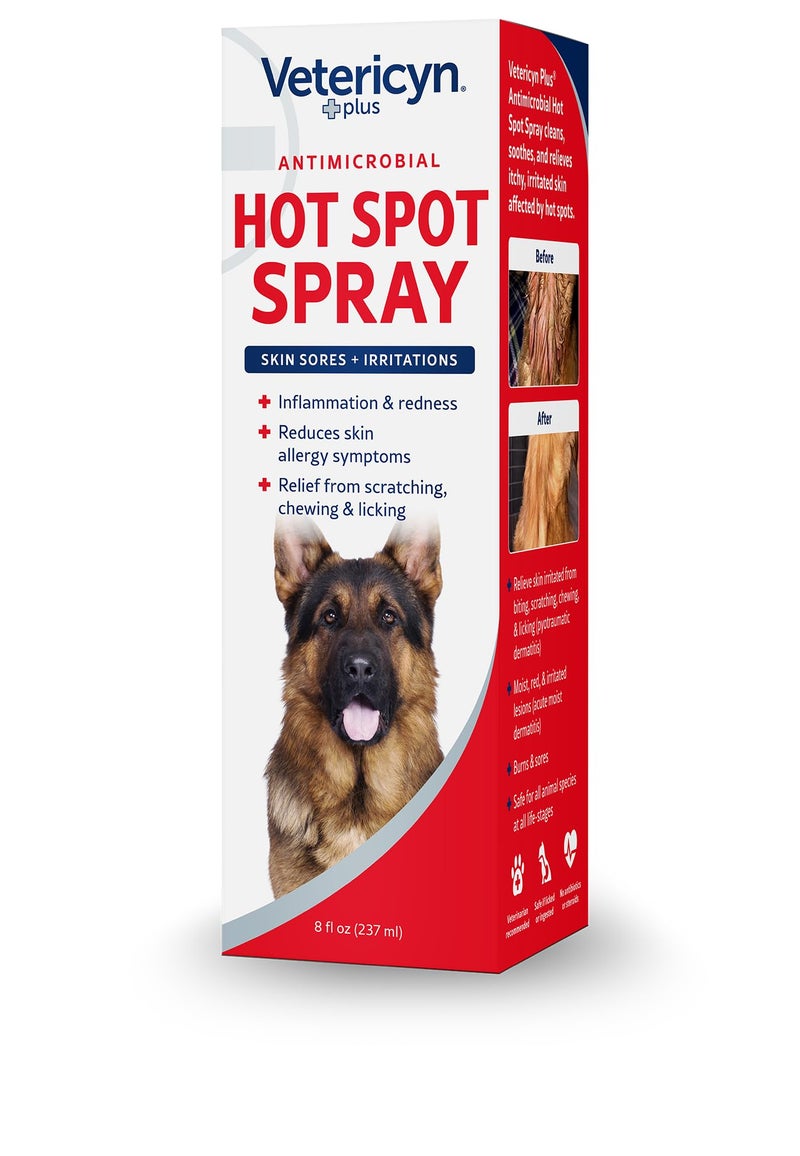 Vetericyn Plus Hot Spot Spray for Dogs Skin Sores and Irritations | Itch Relief for Dogs and Prevents Chewing and Licking at Skin, Safe for All Animals. 8 Ounces - Image 3