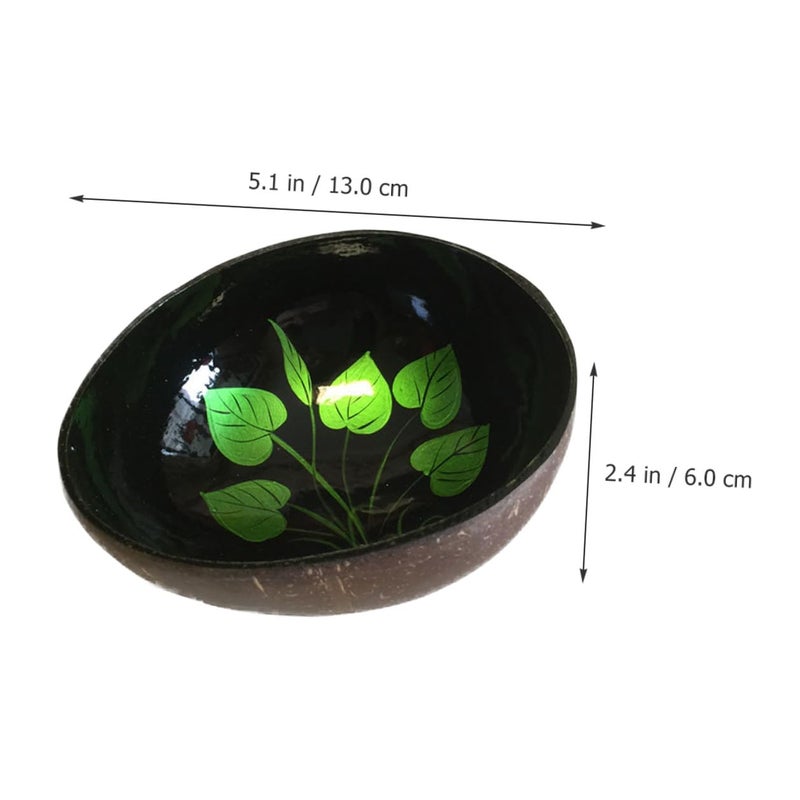 Natural Coconut Shell Bowl For Salad Snack Storage Home Kitchen Decor Random Color - Image 3