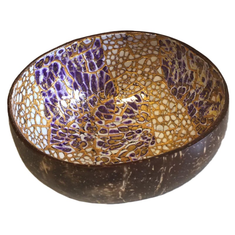 Natural Coconut Shell Bowl For Salad Snack Storage Home Kitchen Decor Random Color - Image 2