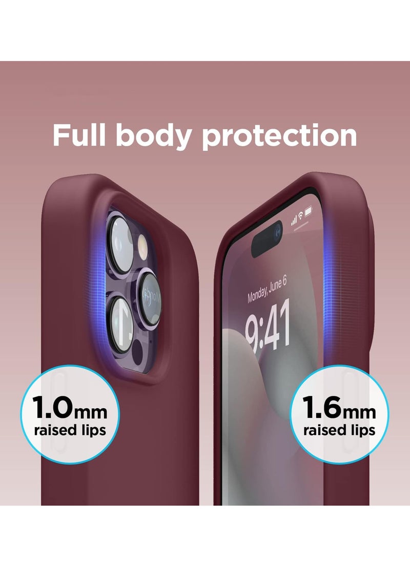 BORTONY iPhone 15 Pro Max Case with 2PCS Tempered Glass Screen Protector [3 in 1] iPhone 15 Pro Max Silicone Cover Shockproof Protective Slim Case for Apple iPhone 15 Pro Max 6.7 Inch  - Image 5