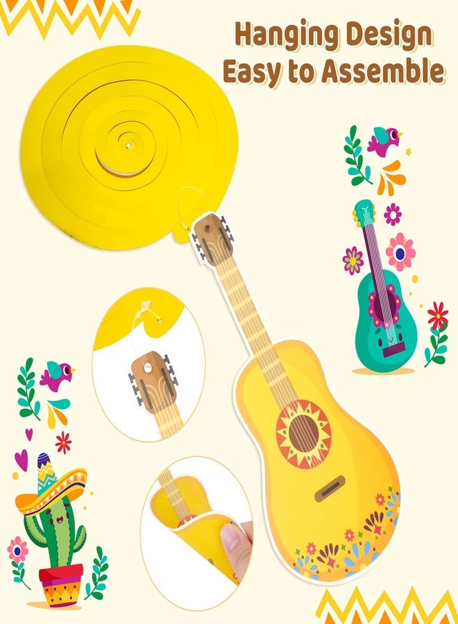 HMIEPRS 40Pcs Mexican Hanging Swirl Decorations, Mexican Fiesta Cinco De Mayo Party Supplies, Taco Twosday Birthday Theme, Taco Party Whirls Fiesta Ceiling Decors for Boys Girls Shower - Image 2