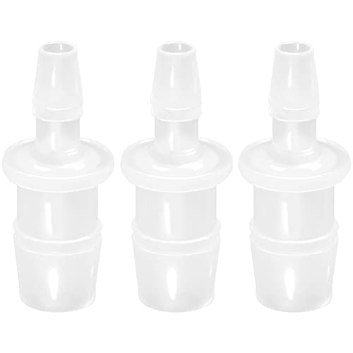 JoyTube Plastic Hose Barb Reducer Pipe Fittings, 1/2" to 3/8" Hose ID Connectors Joint Splicer Mender Adapter Union Boat Water Air Aquarium O2 Fuel (Pack of 3) - Image 1