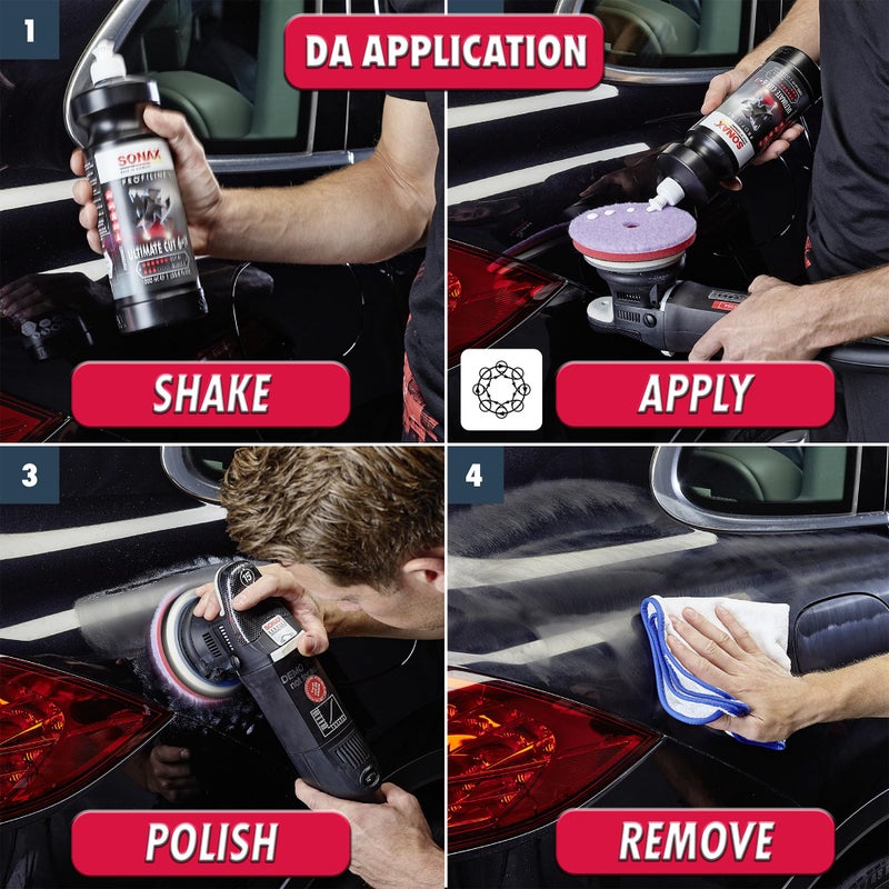 SONAX سونكس التقطيع النهائي | مركب كاشط قوي | يزيل p1000 أو أدق | ملمع/مركب مائي | مركب الخطوة 1 | يزيل الخدوش العميقة | يزيل خدوش الرمل | 1ل | 239300 - Image 4