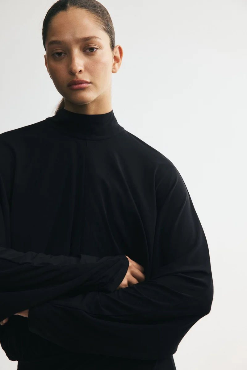 H&M  Batwing-sleeved tie-detail dress for Women | Best Price UAE