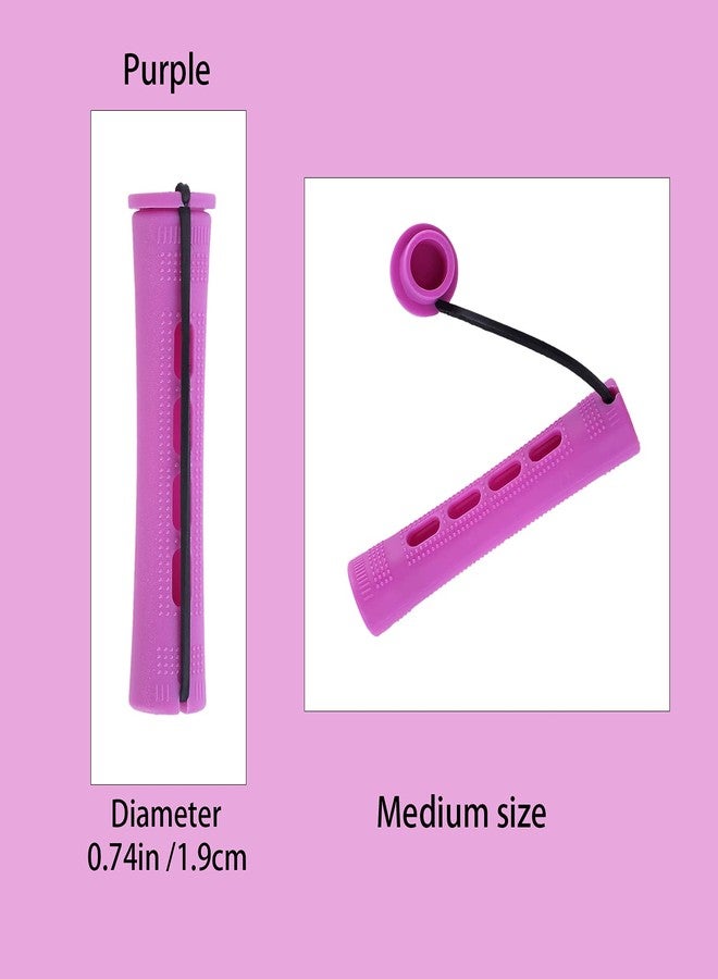 RJMBMUP Perm Rods for Natural Hair, 60 pcs Medium Size Hair Rollers for Long Short Hair Styling Tool Hair Curlers - Image 2