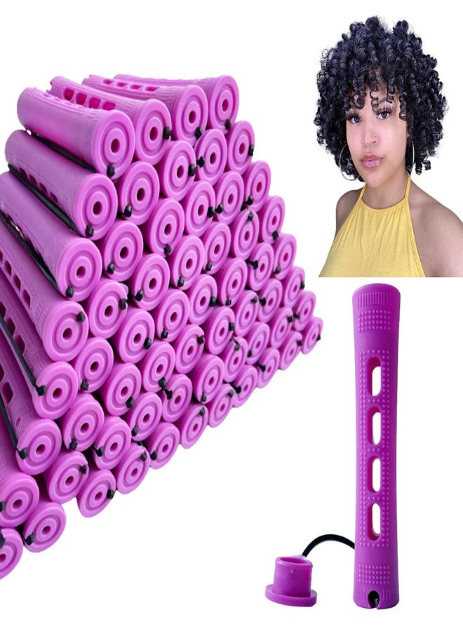 RJMBMUP Perm Rods for Natural Hair, 60 pcs Medium Size Hair Rollers for Long Short Hair Styling Tool Hair Curlers - Image 1