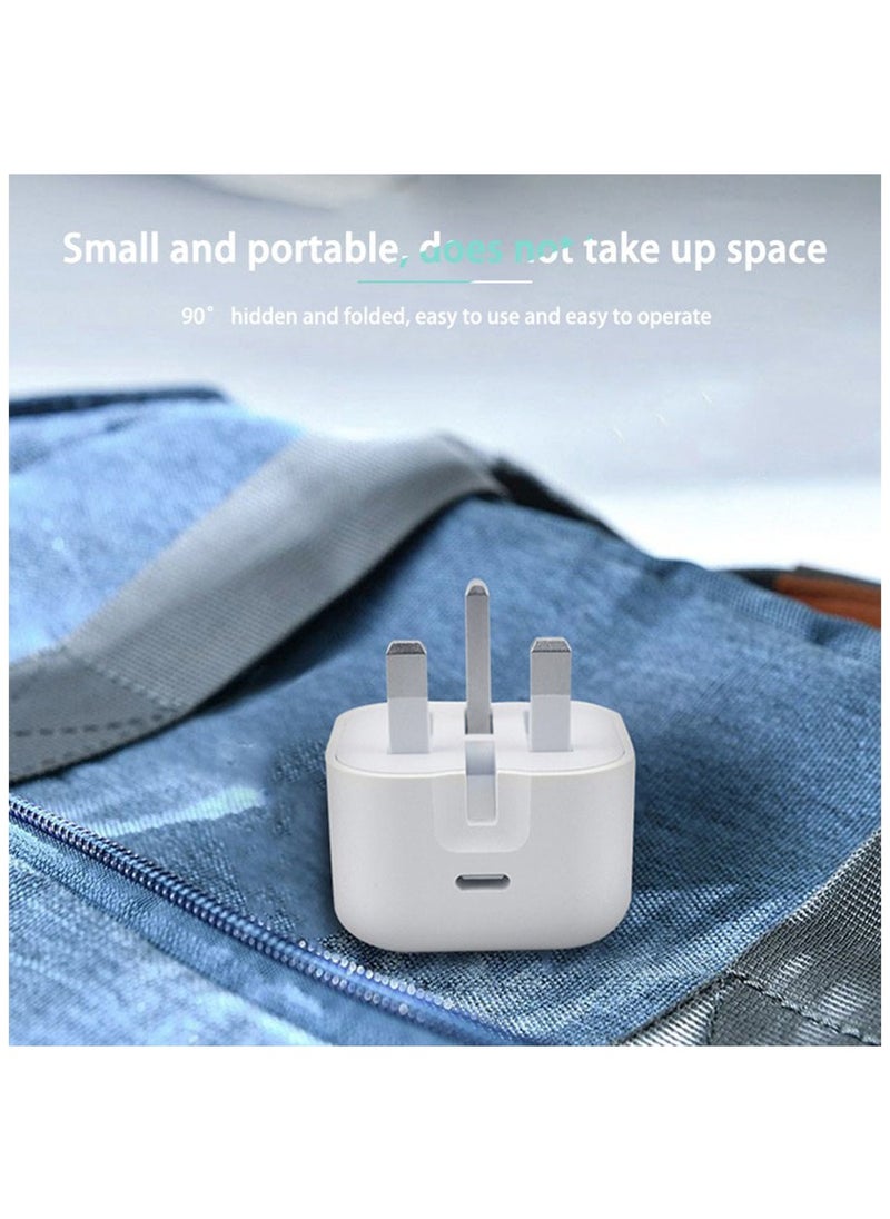 Filly - 20W Type C PD Fast Charger with 1m Type C Lightning Cable Wall Power Compatible with iPhone 12 Pro Max/SE 2020/11/XR/XS/X/8/7,iPad Air 4/Pro 2020,Samsung Galaxy S21 Ultra/S21 White - Image 1
