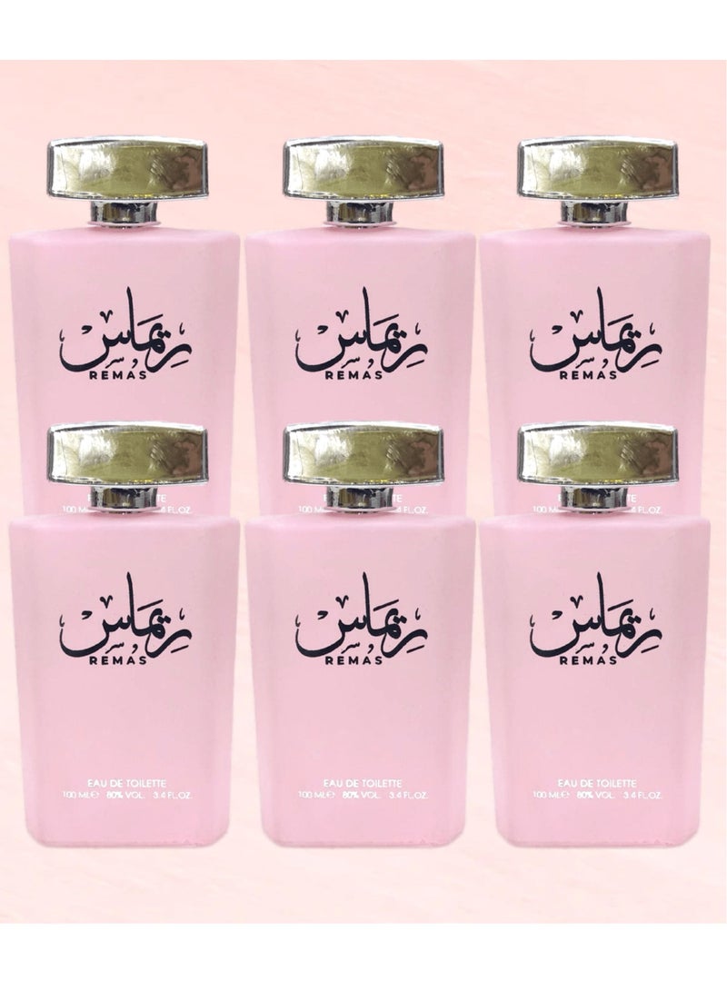 remas 6 Pieces Remas Perfume 100 Ml EDT - Image 1