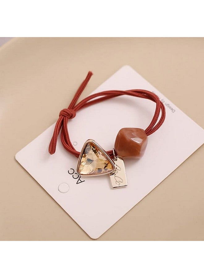 APSAMBR APSAMBR- 5 Pcs Pearl Hair Ties with Beads Elastic Bracelet Ponytail Holder Korean Hair Accessories for Women and Girls (Hollow out) - Image 2
