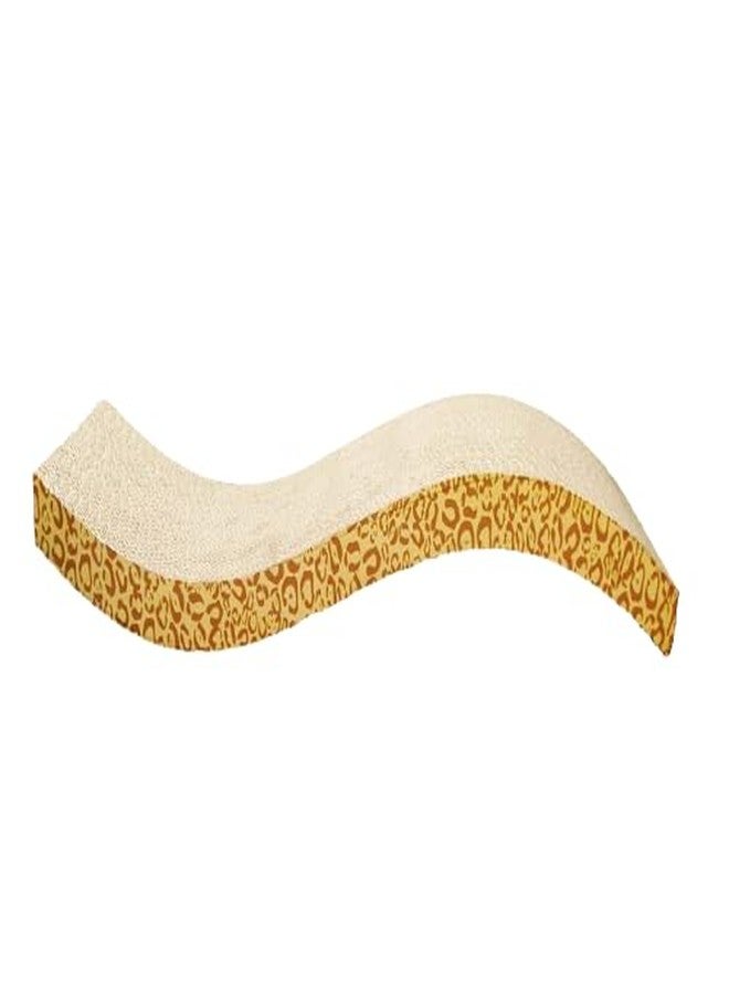 BohoBark Cat Scratch Scratching Pad, Corrugated Cat Scratcher Cardboard for Indoor Cats, Kitten for Furniture Protection, Durable Texture Design (Brown, S Shape Scratcher) - Image 1