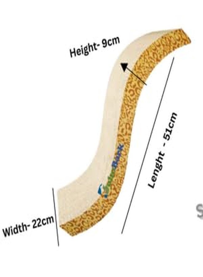 BohoBark Cat Scratch Scratching Pad, Corrugated Cat Scratcher Cardboard for Indoor Cats, Kitten for Furniture Protection, Durable Texture Design (Brown, S Shape Scratcher) - Image 3