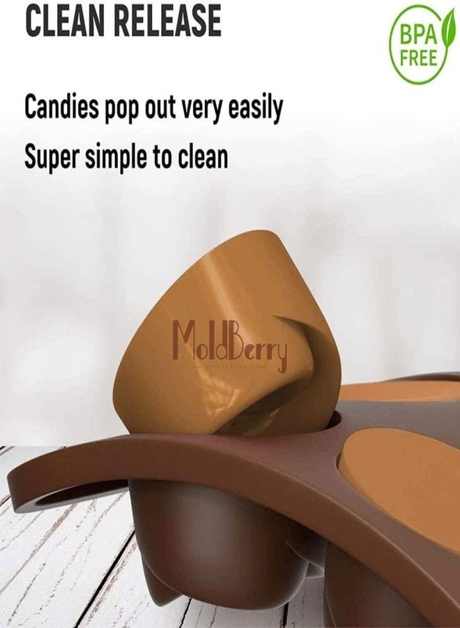 MoldBerry Silicone Chocolate Candy Molds Flexible Silicone Candy Gummy Mould Different Shapes and Patterns Baking Mold for Cake Easy to Use & Clean Pack of 6 - Image 4