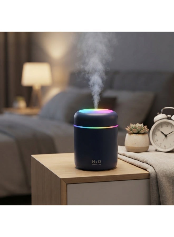 H2O USB Electric Aroma Diffuser 300ml with 2 Cotton Filters - Air Humidifier & LED Night Light - Fragrance Diffuser & Air Freshener for Home and Office - Image 3