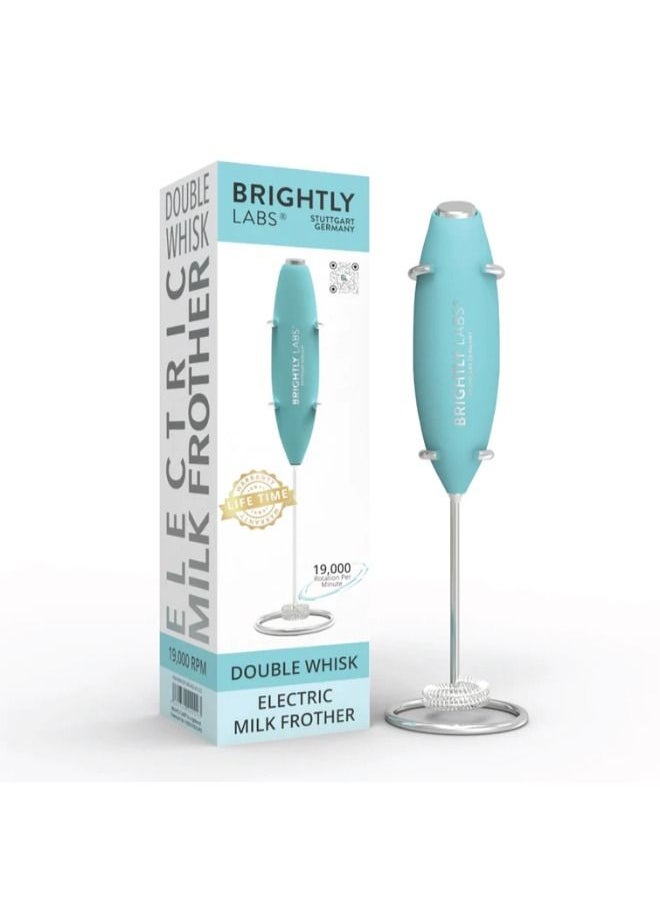 BRIGHTLY LABS Powerful Milk Frother for Coffee with Upgraded Titanium Motor - Handheld Frother Electric Whisk, Milk Foamer, Mini Mixer & Coffee Blender Frother for Frappe, Latte, Matcha, with Stand  - Image 1