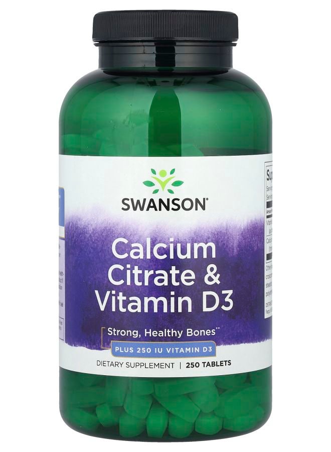 Calcium Citrate & Vitamin D3 250 Tablets