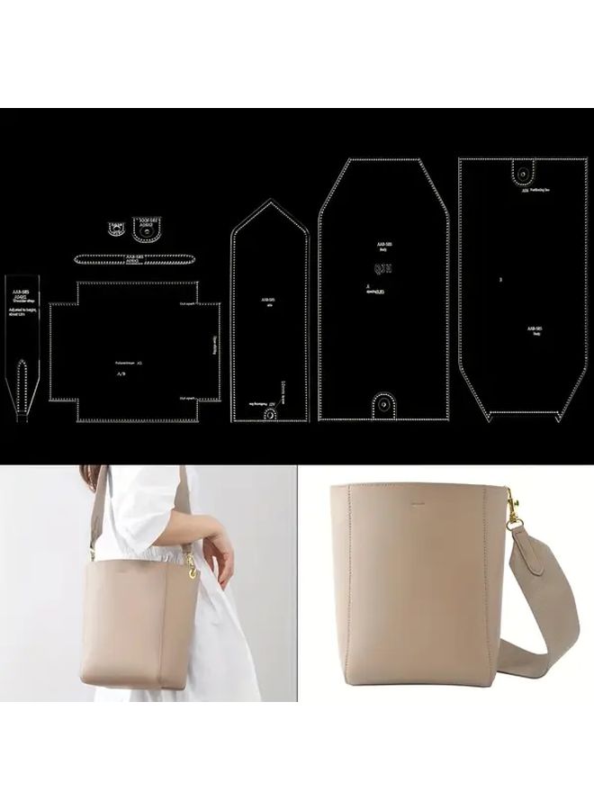 مجموعة أدوات صنع الجلود مع قالب أكريليك لإمدادات صنع حقيبة دلو DIY 1 مجموعة - Image 1