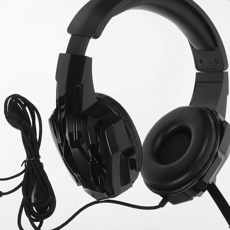 Wired I3000 Gaming Headphone with Microphone Adjustable Headset for Computer PC E-Sports Lightweight Black Over-Ear Luminous Headphones for Online Gaming - Image 4