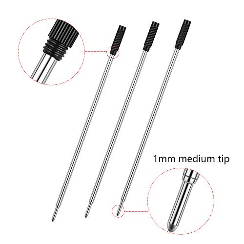 Unibene Cross Compatible Ballpoint Pen Refills 20 Pack, 1.0mm Medium Point-Black, Smooth Writing Replaceable German Ink Refill - Image 3
