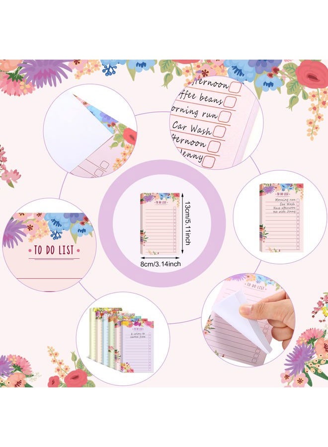 Sinmoe 300 Sheets to Do List Notes Daily Checklist Notebook Undated Memo Pad Color Block to Do Note Pad Weekly Plan Notepad Agenda and Organizer Planners for College Office Supplies(Flower Style) - Image 2