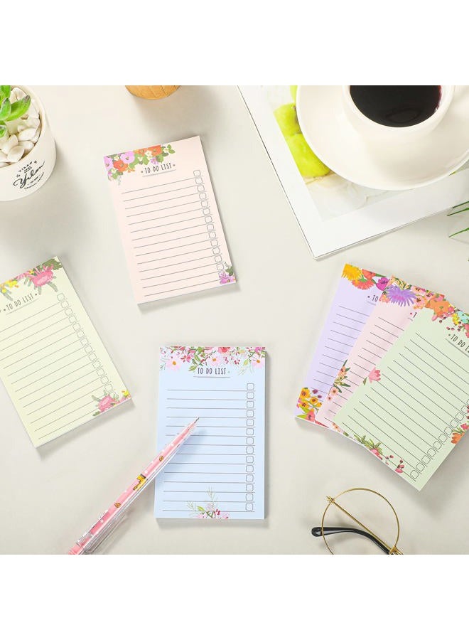 Sinmoe 300 Sheets to Do List Notes Daily Checklist Notebook Undated Memo Pad Color Block to Do Note Pad Weekly Plan Notepad Agenda and Organizer Planners for College Office Supplies(Flower Style) - Image 5