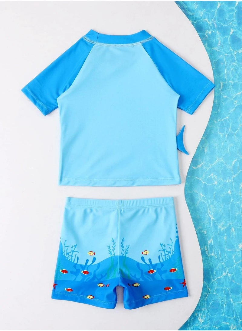 Generic - Boys Swimwear Suit Printed Shark Adjustable Two Pieces Kids Swimming at Sea, Beach and Pool - Image 1