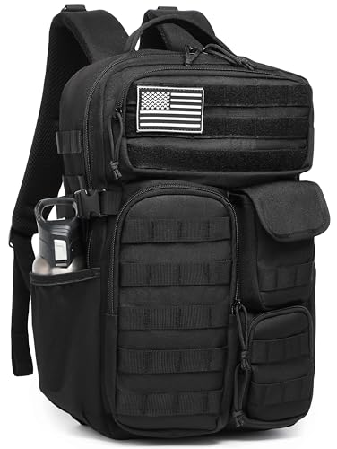 Wotony Tactical Backpack Military waterproof backpack with multiple pockets and tactical gear for the outdoors Black 30L - Image 1
