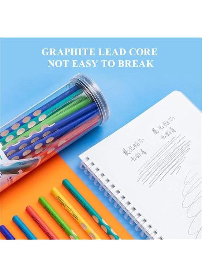 Arabest - 30 Triangular 2B Pencils with Grip Correction, Colorful Barrels, Pre-Sharpened for Writing, Drawing, Sketching - Image 1