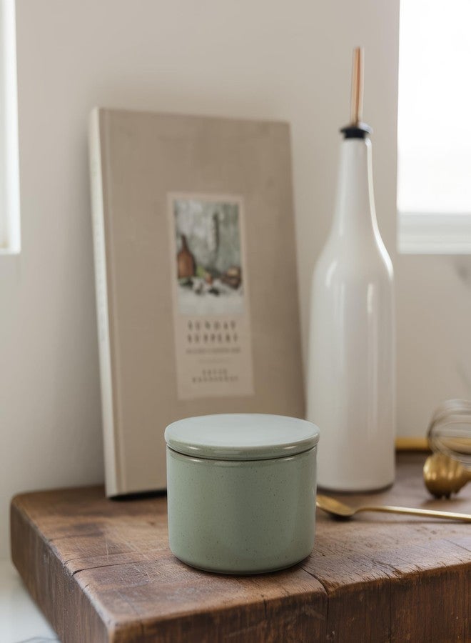 KIBAGA Beautiful Ceramic Salt Cellar Bowl with Lid - Large Container Box for Your Kitchen Countertop to Keep Your Salt Dry - Premium & Easy-to-Use Salt Holder, the Perfect Addition to Your Kitchen Decor - Image 2