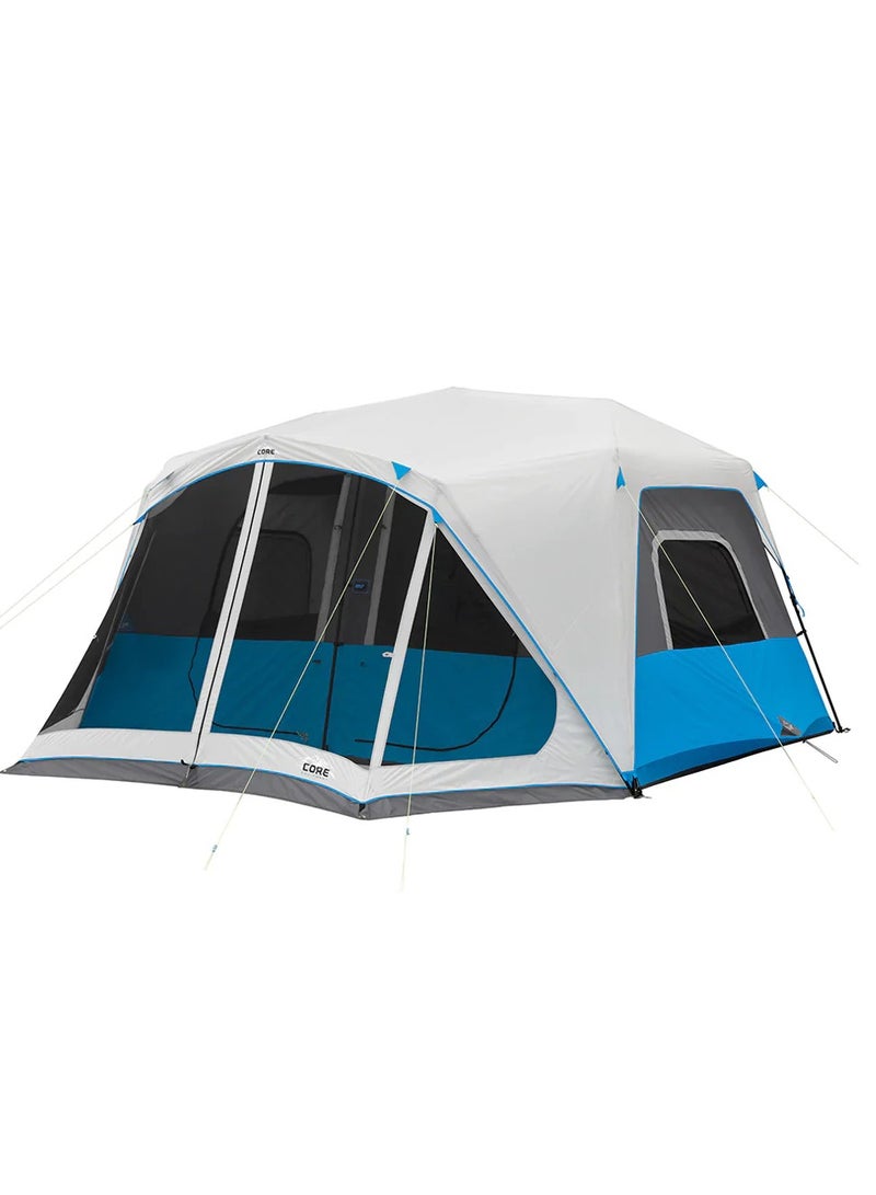 معدات كور خيمة فورية مضاءة تتسع لـ 10 أشخاص مع غرفة حاجز مقاس 14 × 10 بوصة - Image 1