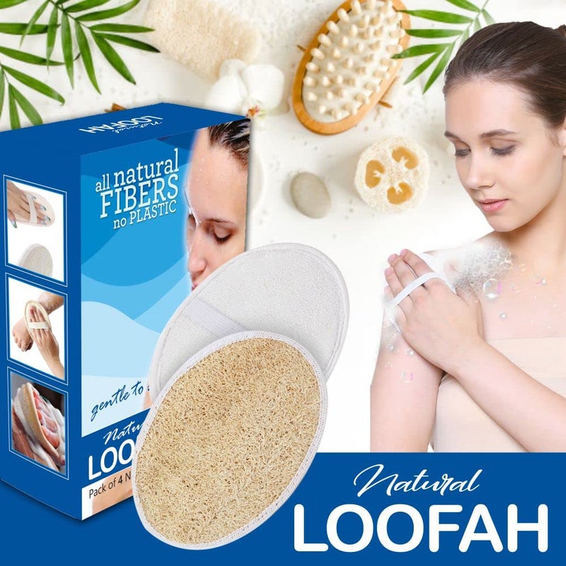 Old Tree Oval Body Loofah (Pack of 8) for Men and Women - Natural Scrubber for Bathing - For All Type of Skin -Biodegradable and Eco-Friendly Natural Scrubber - Image 3