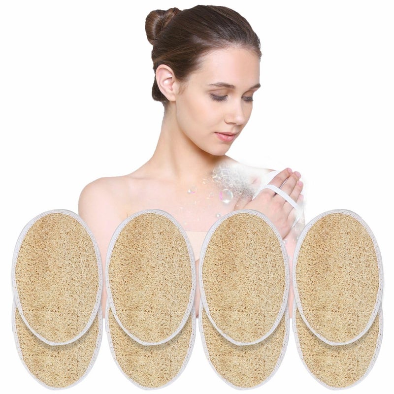 Old Tree Oval Body Loofah (Pack of 8) for Men and Women - Natural Scrubber for Bathing - For All Type of Skin -Biodegradable and Eco-Friendly Natural Scrubber - Image 1