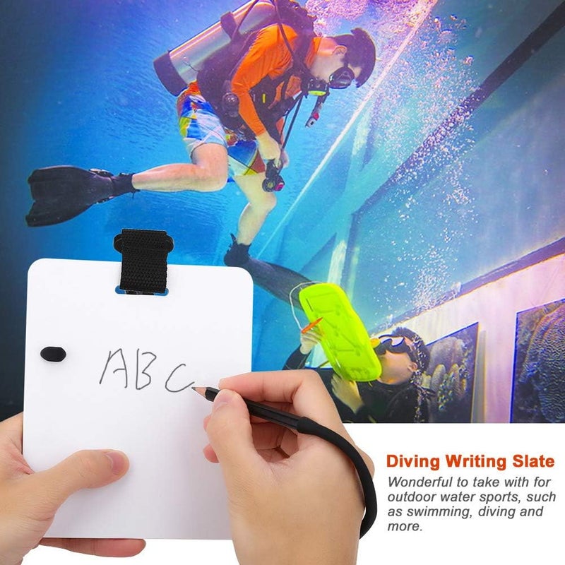 KANASI Underwater Writing Slate, Durable Plastic Board with Swivel Clip and Pencil for Divers Swimmers Water Sports - Image 3