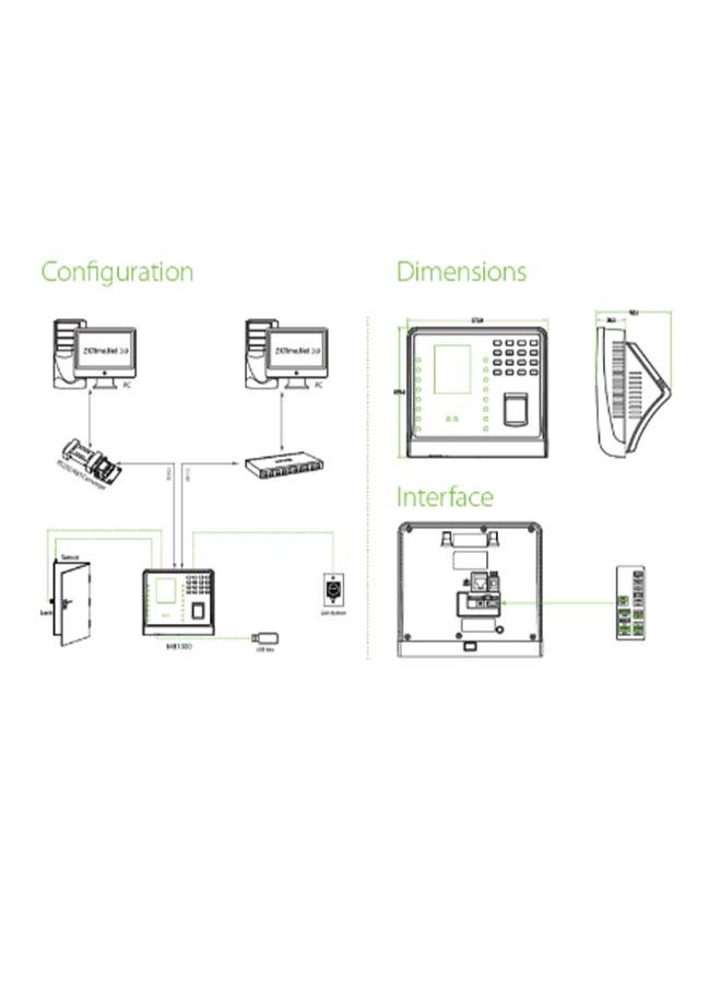 ZKTeco - ZK MB1000 Cloud ADMS Support Attendence and Access Control System (Fingerprint-Face-Card) Include Battery - Image 1