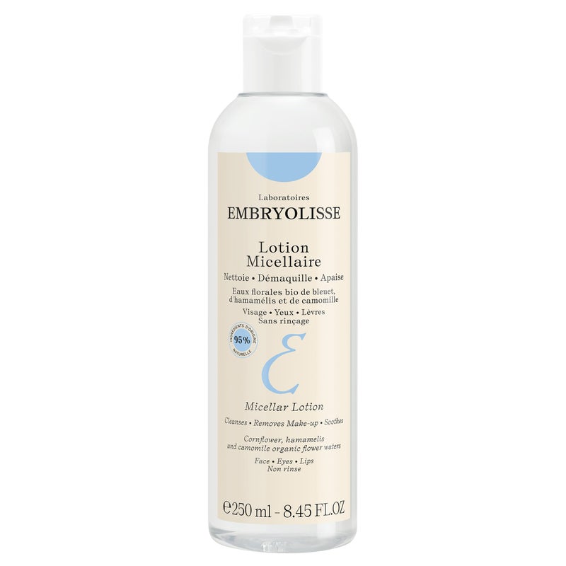 Embryolisse Micellar Lotion Makeup Remover for Sensitive Skin, Gentle Cleansing and Toning Floral Water with Chamomile, Cornflower & Witch Hazel, No-Rinse, 8.45 Fl Oz - Image 1