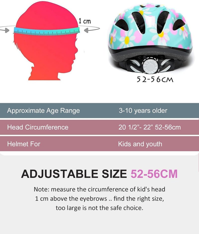 BeBeFun Girl Helmet for Bike,Kids Bike Pink Helmet for Girls Approximately Ages 3-10 Years Adjuastable and Multi-Sport, from Toddler to Kids CPSC Certicated - Image 5