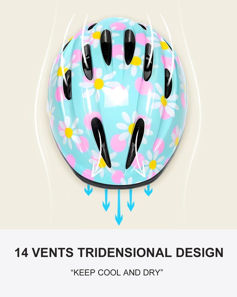BeBeFun Girl Helmet for Bike,Kids Bike Pink Helmet for Girls Approximately Ages 3-10 Years Adjuastable and Multi-Sport, from Toddler to Kids CPSC Certicated - Image 3