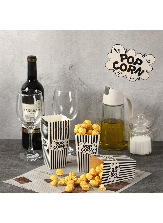 DUNISO 24 Pieces Pop Corn Cup, Easy Assembly,Disposable Leak-Free, Stackable Paper Popcorn Cups, Buckets Boxes Containers for Kids Party, Birthday, Movie Theater, Party Supplies - Image 5