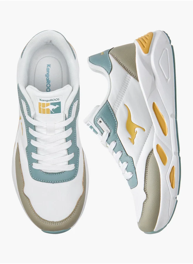 كانغاروس Women's Colourblock Sports Shoes with Lace-Up Closure