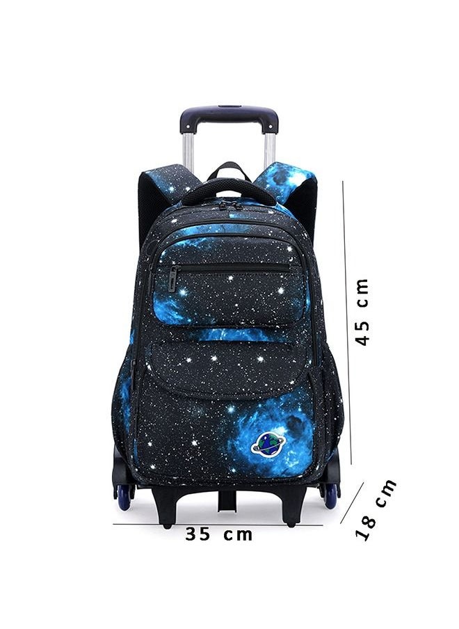 CityRiya-Long - Boys Backpacks Kids' Luggage Wheeled Bags Kids Trolley School Bags Rolling Suitcase Durable Bookbag for Boys Girls Students - Image 1