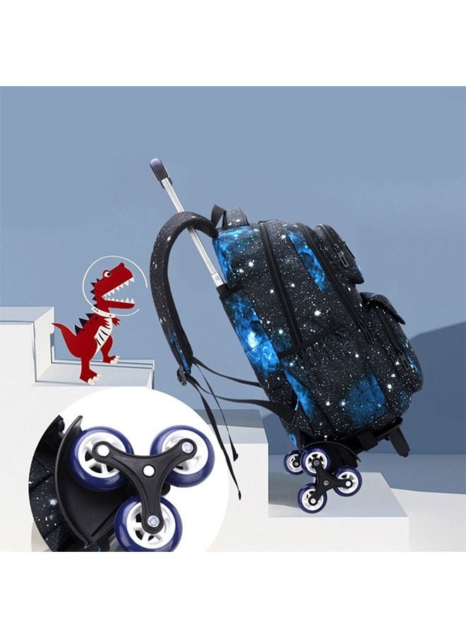 CityRiya-Long - Boys Backpacks Kids' Luggage Wheeled Bags Kids Trolley School Bags Rolling Suitcase Durable Bookbag for Boys Girls Students - Image 1