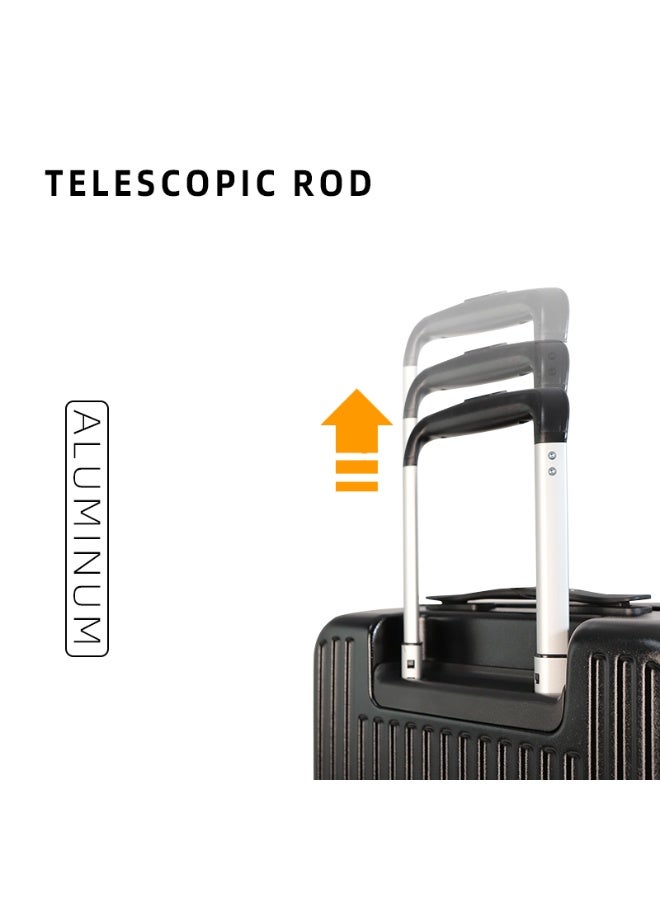 NEWCOM PC Hard Shell Suitcase | TSA Lock | 4 Spinner Wheels | Lightweight Travel Luggage | Cabin & Checked | 20/24/28 Inch | Black, Pink, Silver, Green - Image 4