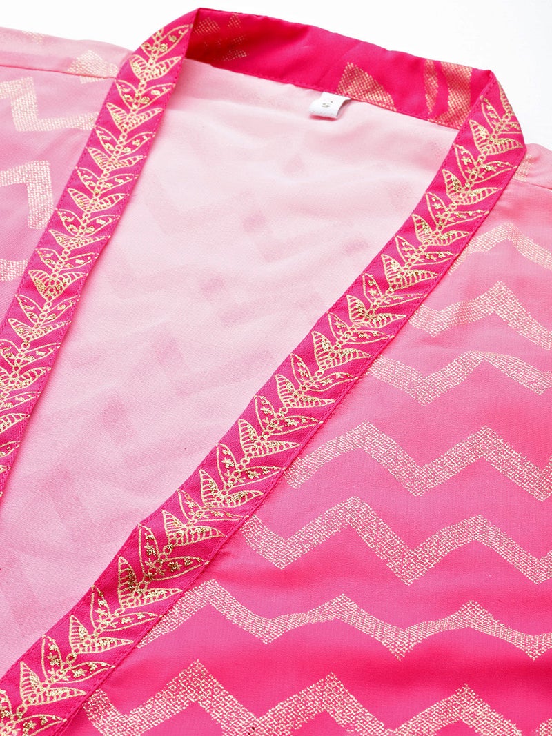 Ahalyaa Pink Traditional Wear Co-ords for Women - Image 2