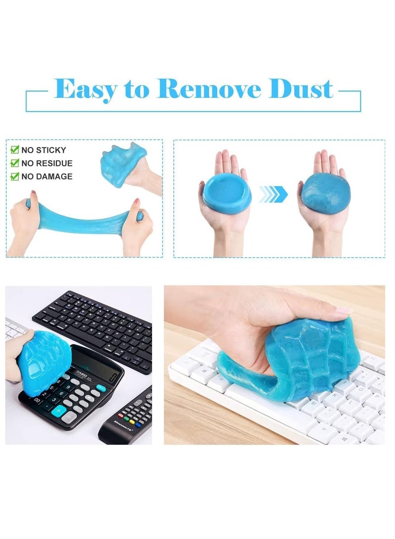 Generic Car Cleaning Gel Putty Reusable Cleaning Car Gel for Interior, Car Vents, Keyboard, PC, Universal Dust Removal Cleaner Supplies Car Detailing Kit Blue,Pack of 2  - Image 5