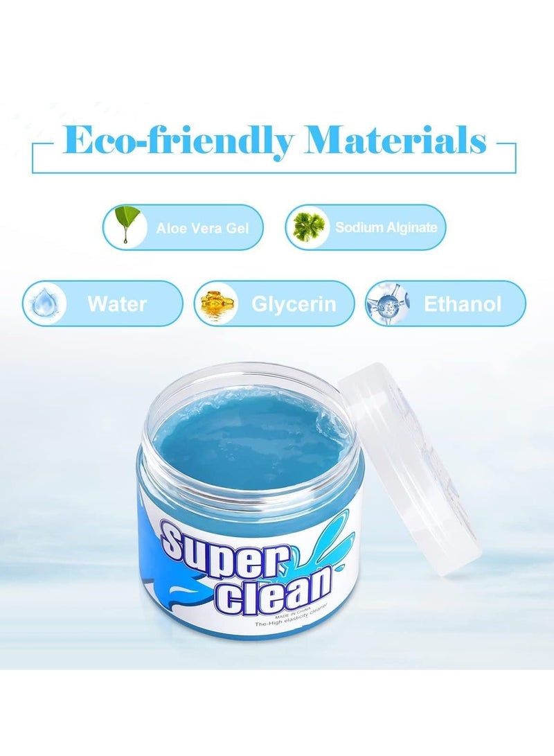 Generic Car Cleaning Gel Putty Reusable Cleaning Car Gel for Interior, Car Vents, Keyboard, PC, Universal Dust Removal Cleaner Supplies Car Detailing Kit Blue,Pack of 2  - Image 4