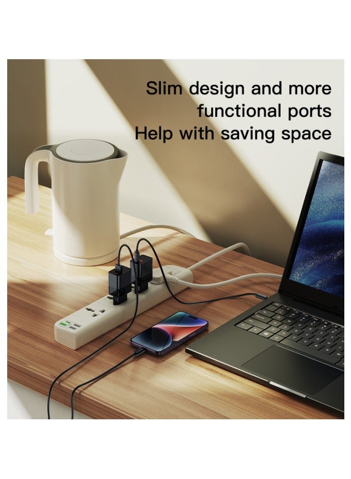Yesido 3250W high power rate to 8 ports AC EU splitter charging  USB-A + Type-C Charging total 20W support 4 devices charging. - Image 2