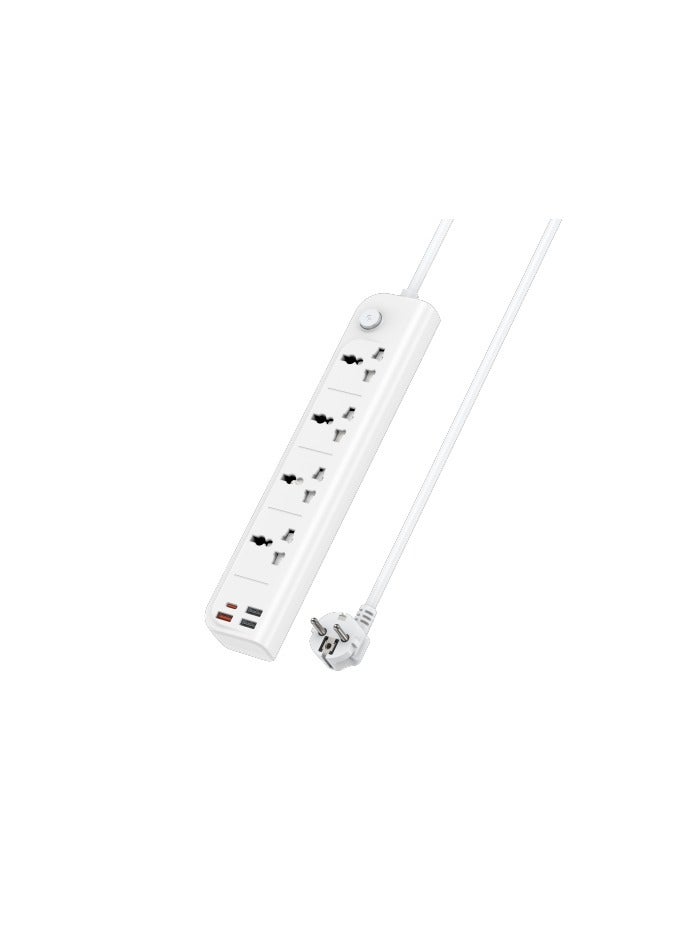 Yesido 3250W high power rate to 8 ports AC EU splitter charging  USB-A + Type-C Charging total 20W support 4 devices charging. - Image 4